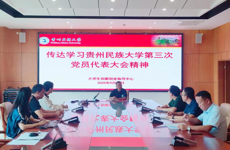 传达学习贵州民族大学第三次党员代表大会精神